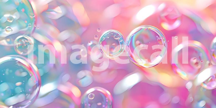 Solid Color Abstract soap bubble background - Ai Generated