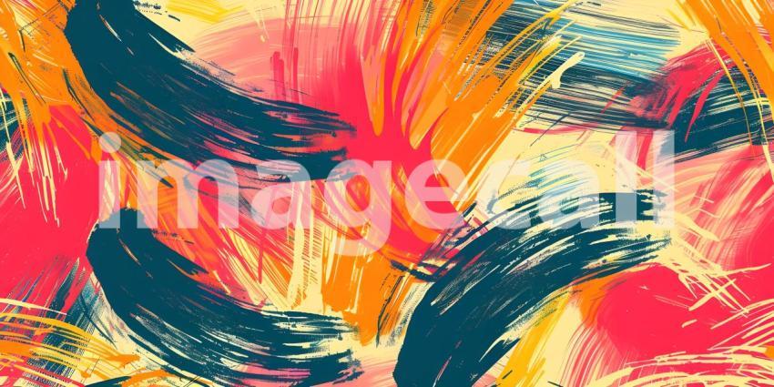 Scribble print seamless pattern background - Ai Generated