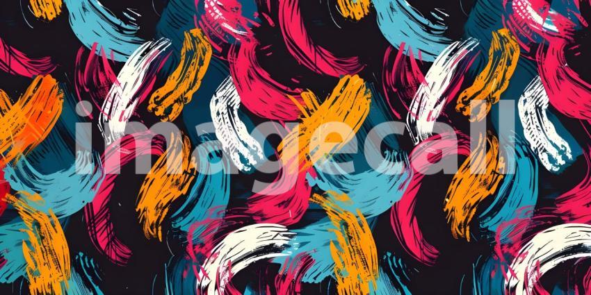 Scribble print seamless pattern background - Ai Generated