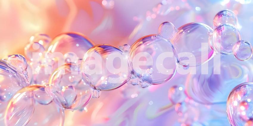 Solid Color Abstract soap bubble background - Ai Generated