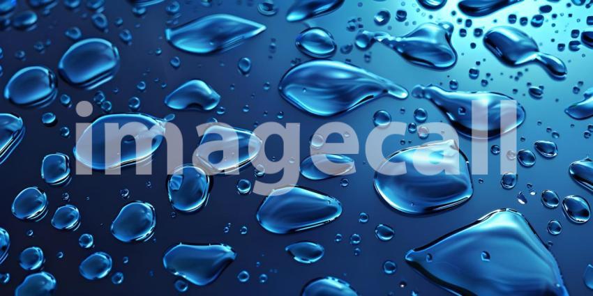 Water droplets on solid background - Ai Generated