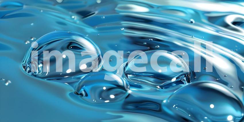 Water droplets on solid background - Ai Generated