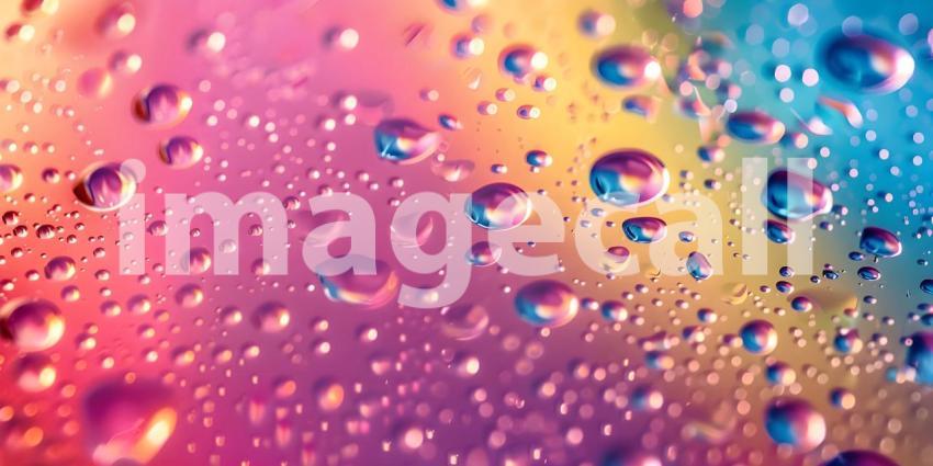 Water droplets on solid background - Ai Generated