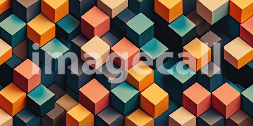 Stunning 3D Cube Pattern Abstract Background Textures