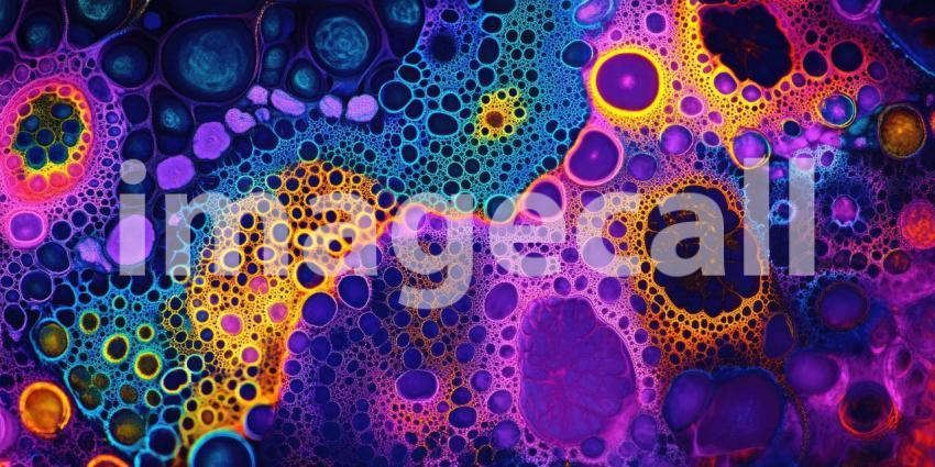 Vibrant Cosmic Nebula Abstract Background Texture