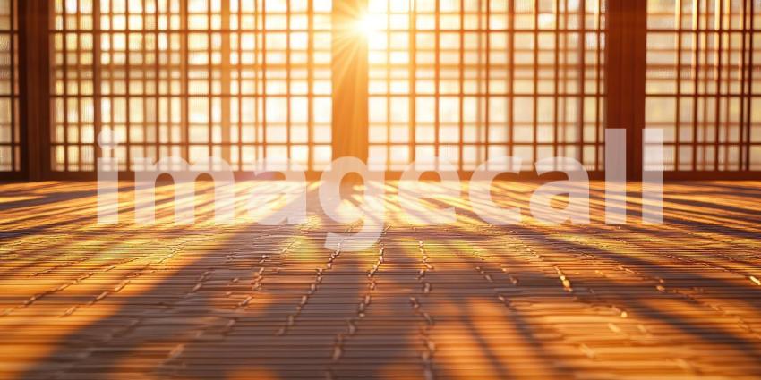 Sunrise Japanese Room Background Image