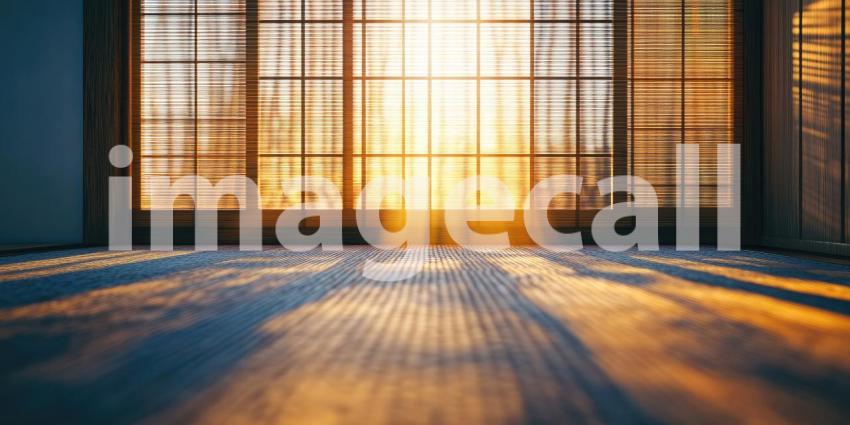 Sunrise City View Window Light Interior Background