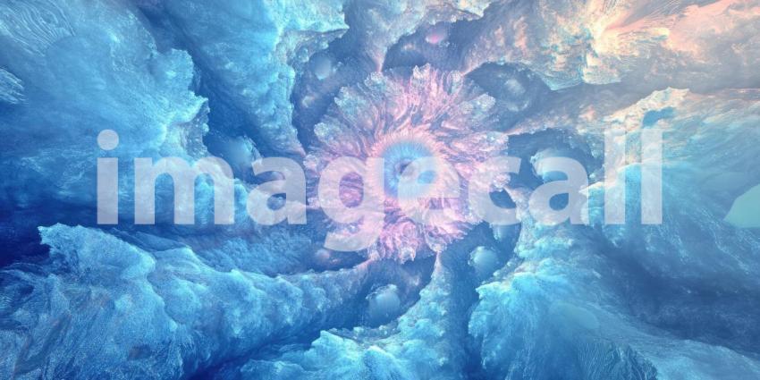 Stunning Blue and Pink Fractal Art A Cosmic Swirl Background