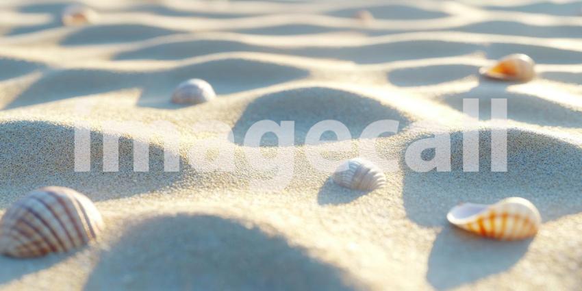 Seashells on Sandy Beach