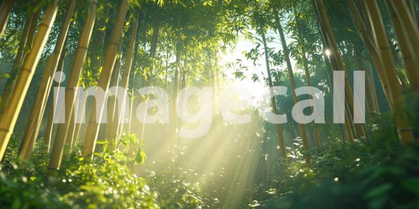 Sunlit Forest Path Serene Nature Background Image