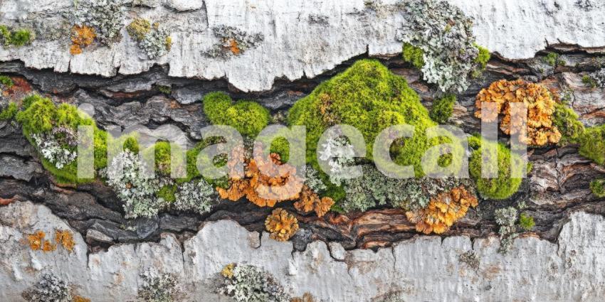 Vibrant Moss and Lichen Textures HighResolution Nature Photograp