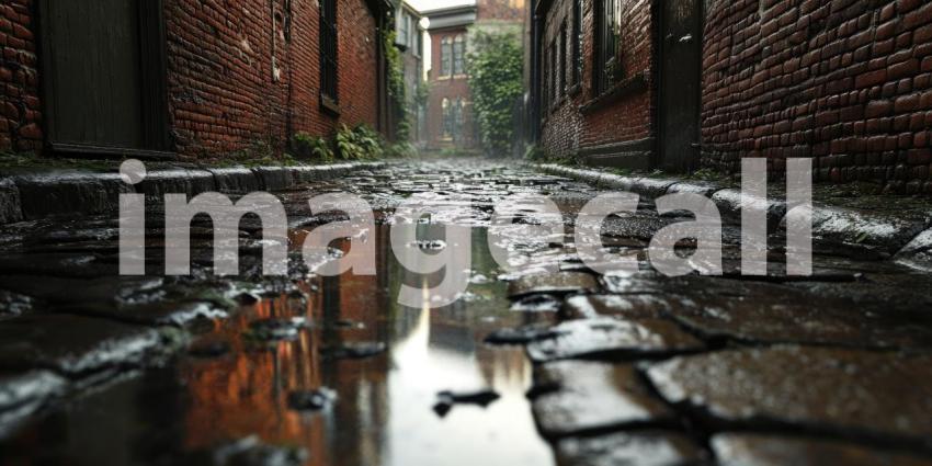 Rainy Alleyway Dark Atmospheric Urban Photography