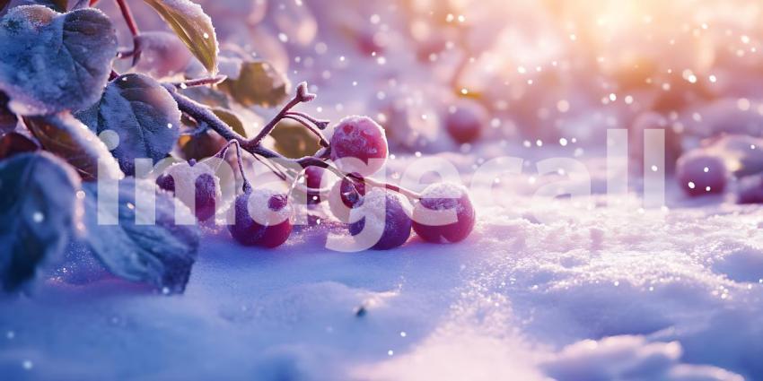 Stunning Winter Berries in Sparkling Snow A Magical Scene