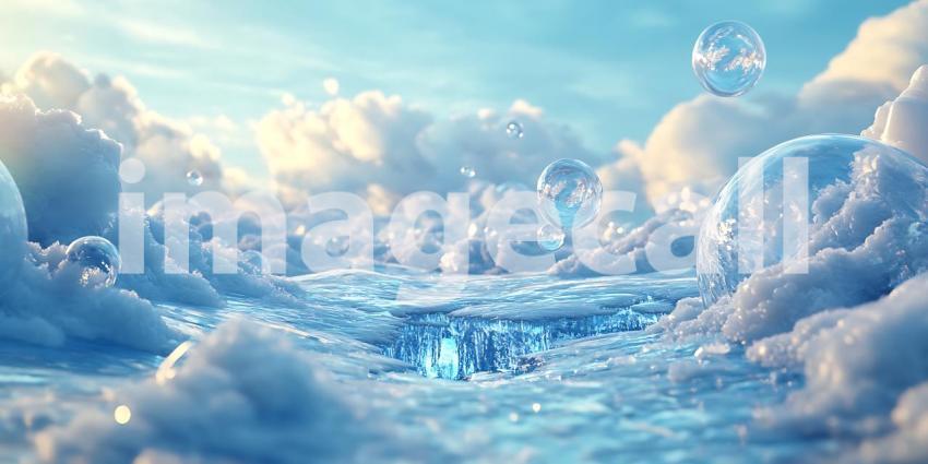 Heavenly Cloudscape Serene Sky Background Image