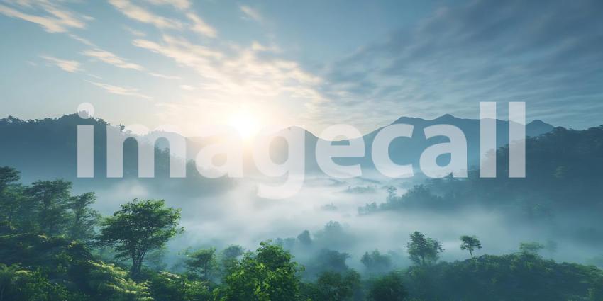 Misty Mountain Sunrise Breathtaking Landscape Photography