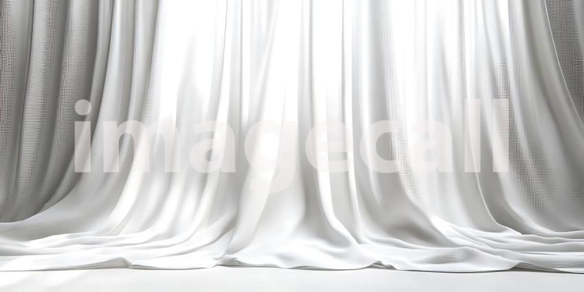 Elegant White Sheer Curtains with Grey Floral Pattern for Home D
