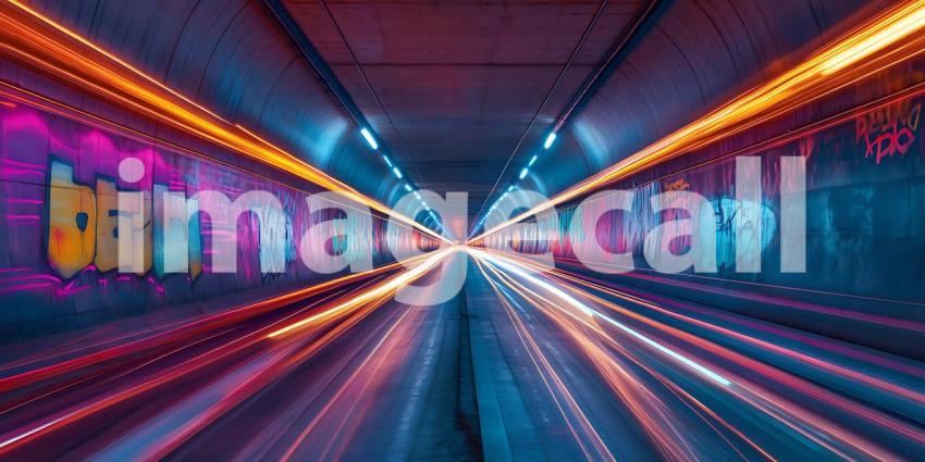 Abstract Light Tunnel Colorful Backgrounds and Textures