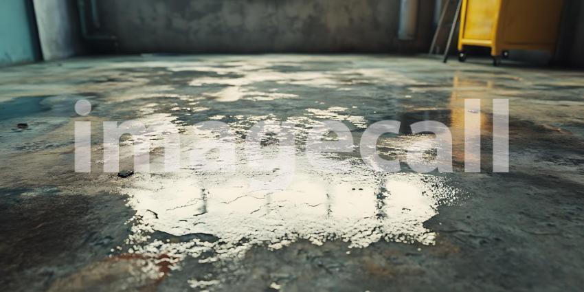 Grunge Concrete Texture Dark Floor Background with White Spilled