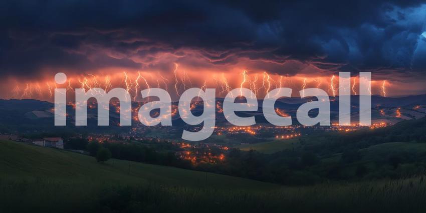 Stunning Night Cityscape Fireworks Display Dramatic Night Sky Ph