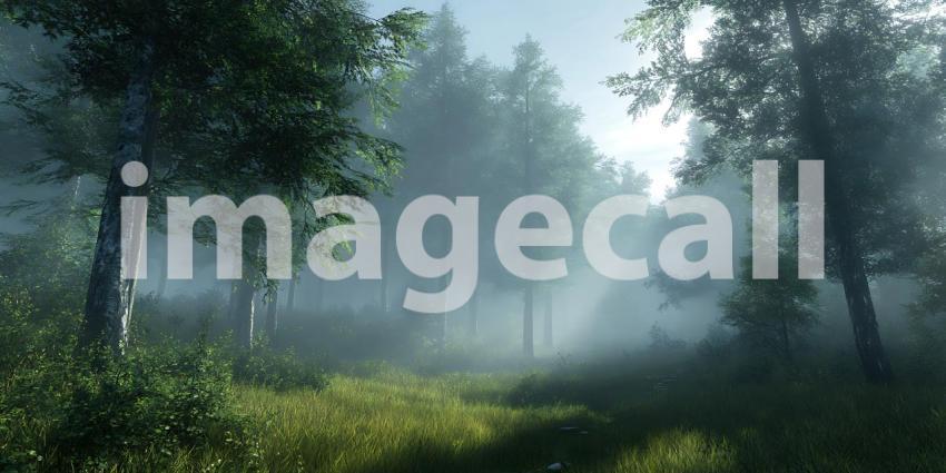 Misty Forest Landscape Nature Photography Woodland Scene Foggy T