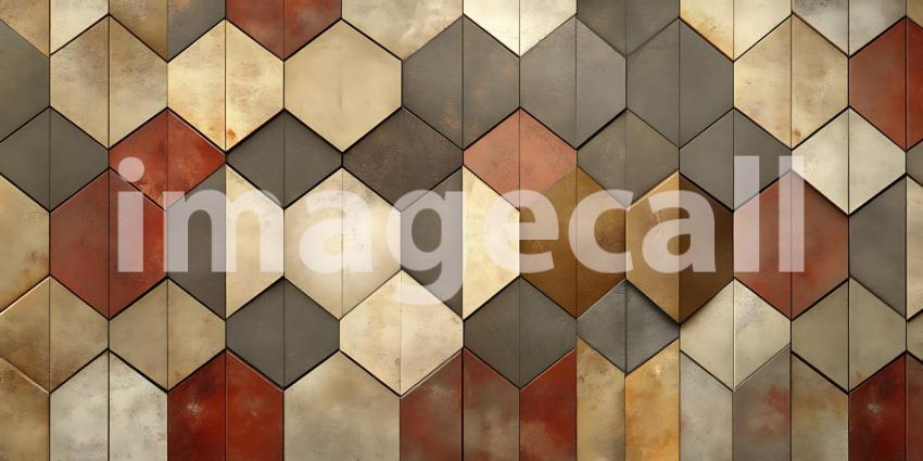 Hexagon Wooden Pattern Background Image Rustic Texture for Desig