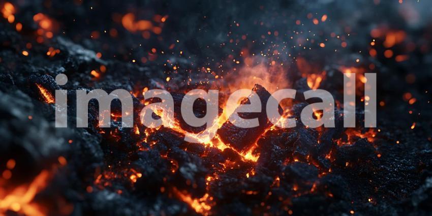 Embers and Fire Glowing Coal Background Images