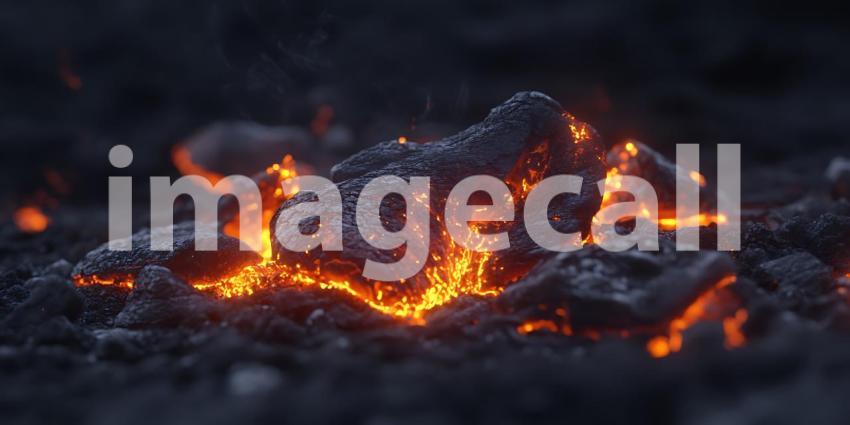 Glowing Embers A CloseUp of Burning Coals