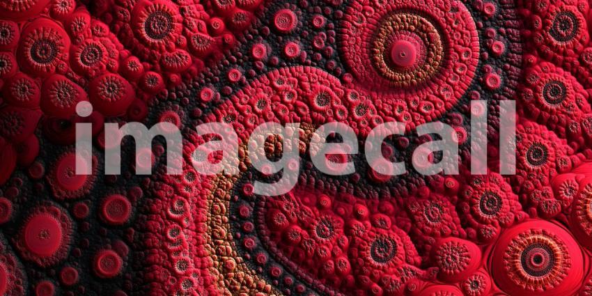 Intricate Raspberry and Blackberry Texture CloseUp Macro Photogr