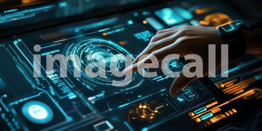 Futuristic Technology Interface HighRes Stock Photo