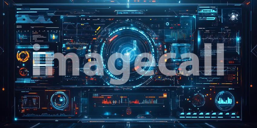 Futuristic HUD Interface SciFi Technology Background