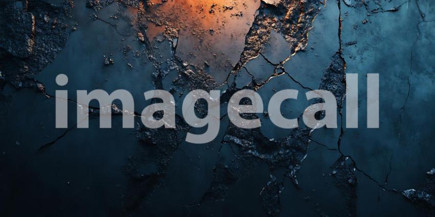 Dark Blue Abstract Background Texture of Water Cracks and Light