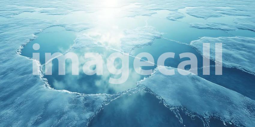 Stunning Blue Ice Texture Winter Background Image
