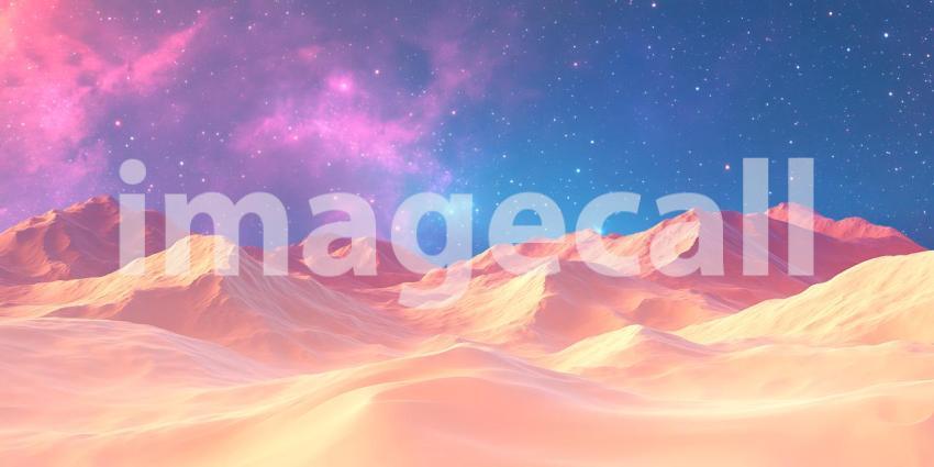 Pastel Sky Mountains Dreamy Landscape Background Image