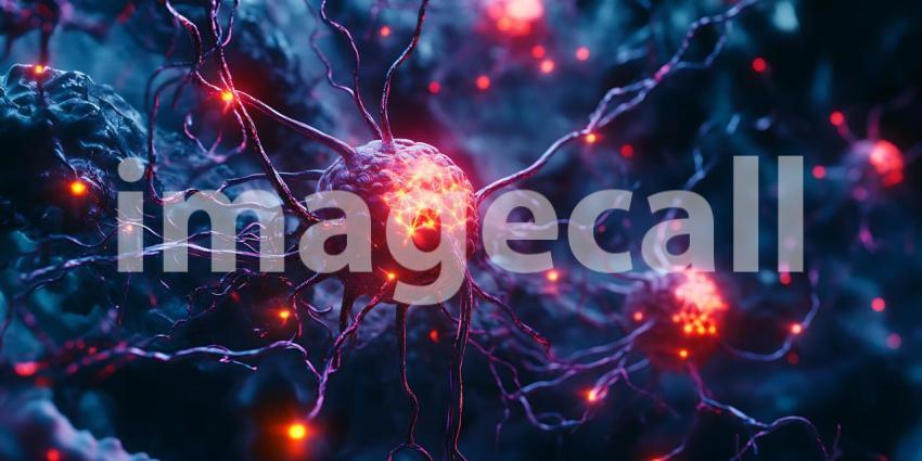 Stunning Abstract Nebula Background Cosmic Energy and Red Glowin