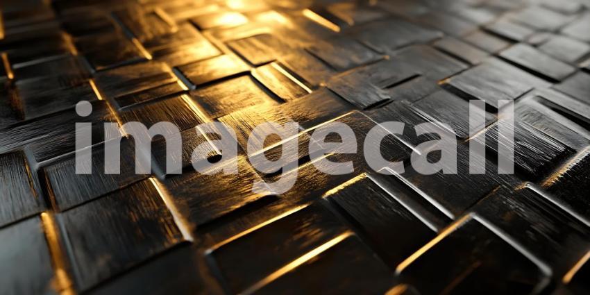 Abstract Gold and Black Blocks Texture Background Image