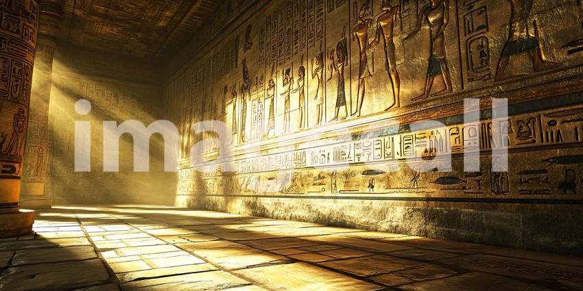 Golden Light Cave Tunnel Stock Photo