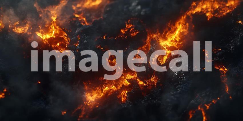 Fiery Inferno Background Burning Embers Texture