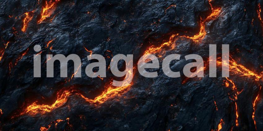 Fiery Lava Texture Volcanic Rock Background Image
