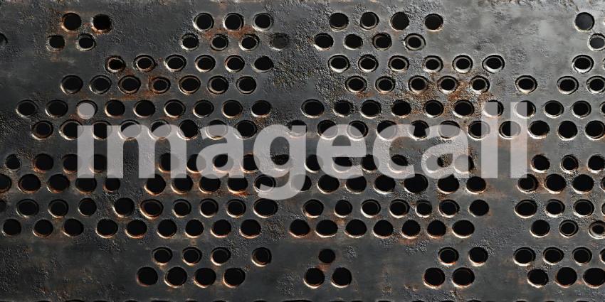 Dark Metal Perforated Texture Background