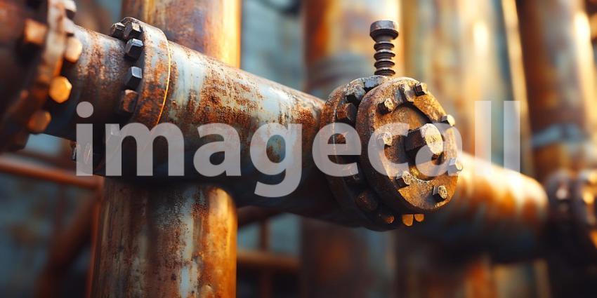 Rusty Pipes Texture Industrial Background