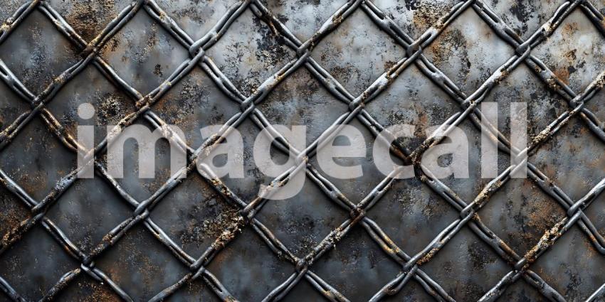Grunge Metal Chain Link Fence Texture Background
