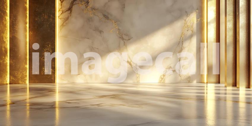 Luxury Marble Background Golden Light and Elegant Texture