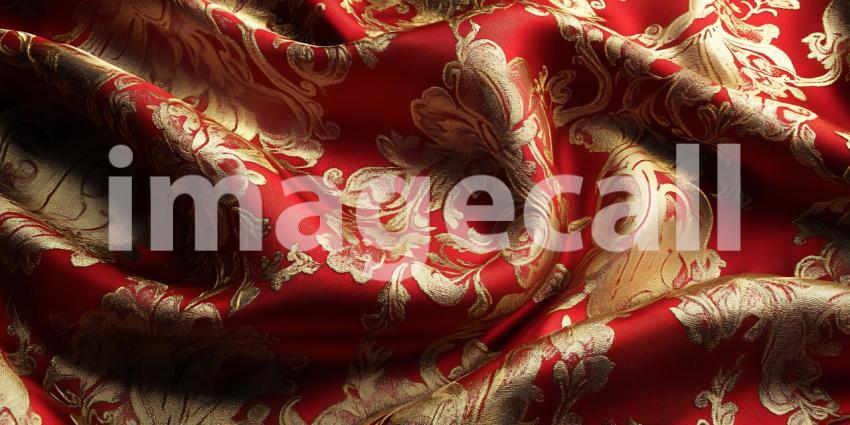 Red and Gold Damask Fabric Texture HighResolution Background Ima