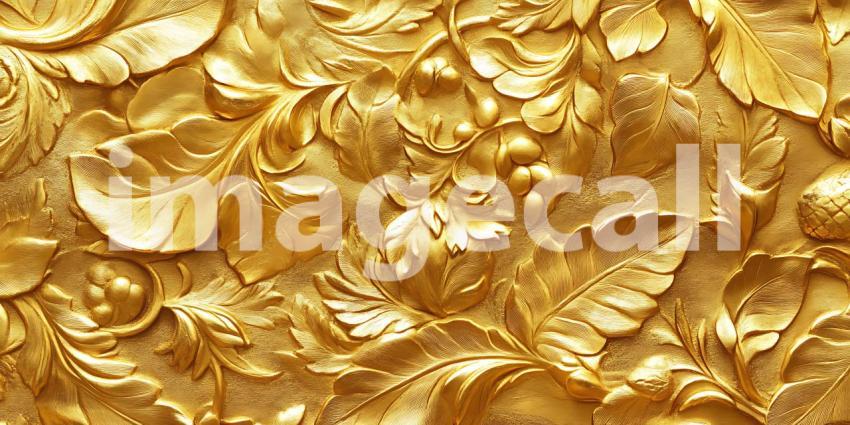 Golden Texture Background Luxury Gold Leaf Image