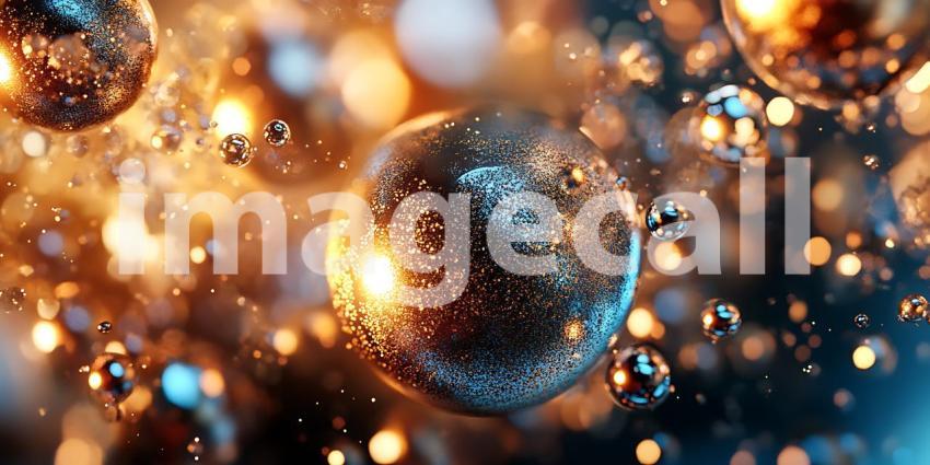 Glimmering Globes A Festive Abstract Background