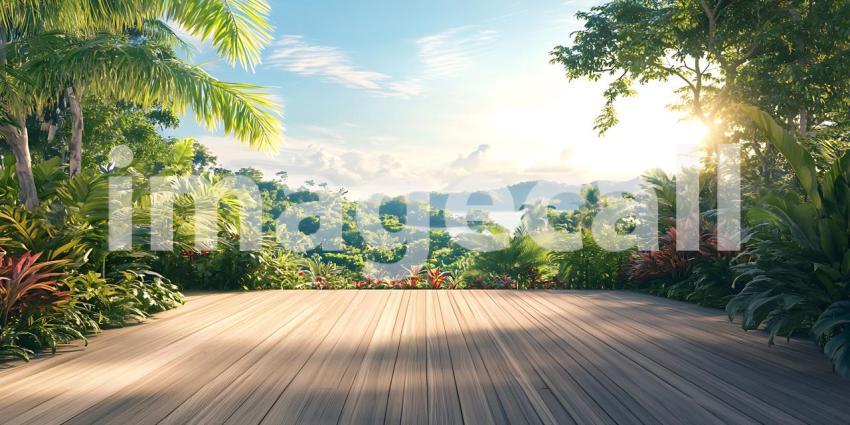 Serene Tropical Vista A Pathway to Paradise