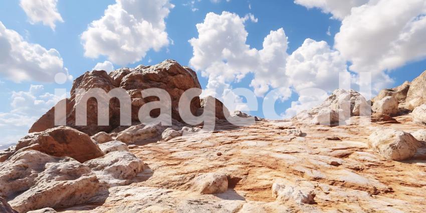 Stunning Rocky Landscape Under a Blue Sky Breathtaking Nature Ph