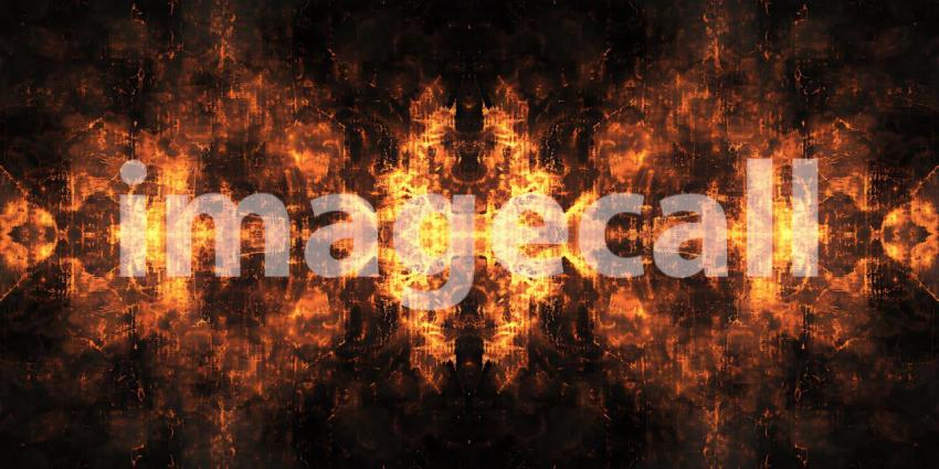 Fiery Abstract Background Orange and Black Flame Design for Digi