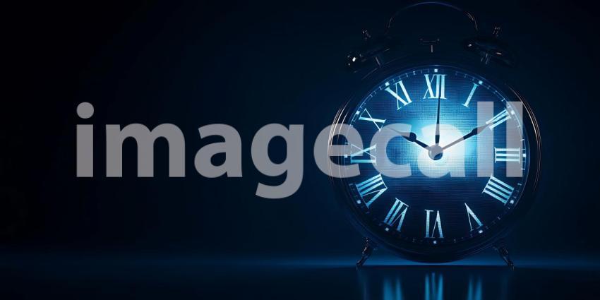 Digital Clock Time Management Deadline Future Progress Concept