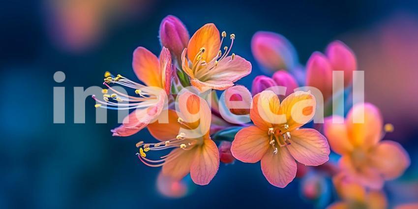 Vibrant Flower Bloom Stunning Macro Photography of Colorful Peta